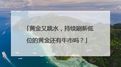 黄金又跳水，持续刷新低位的黄金还有牛市吗？
